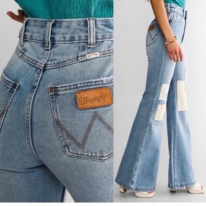 NWT Billabong x Wrangler Flare Patchwork Jeans